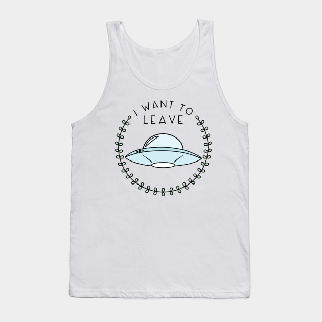 I Want to Leave (in Blue) Tank Top by Kimberly Sterling